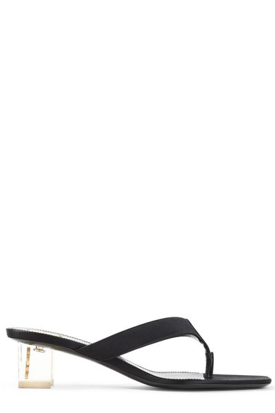Saint Laurent Square Open Toe Thong Sandals