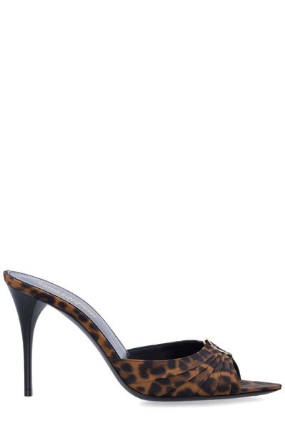 Saint Laurent Babylone Peep-Toe Mules