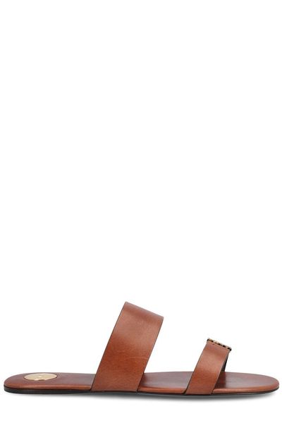 Saint Laurent Babylone Logo Strap Flat Sandals