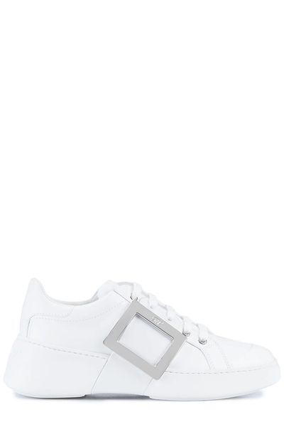 Roger Vivier Viv' Skate Metal Buckle Sneakers