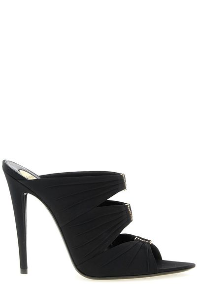 Saint Laurent Emilie Logo Embellished Mules