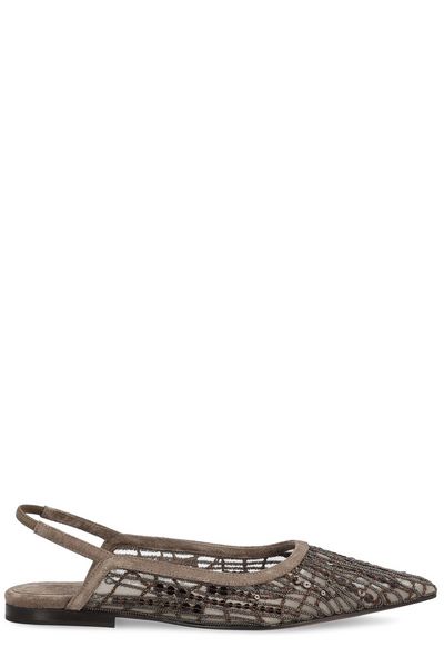 Brunello Cucinelli Embellished Flat Shoes