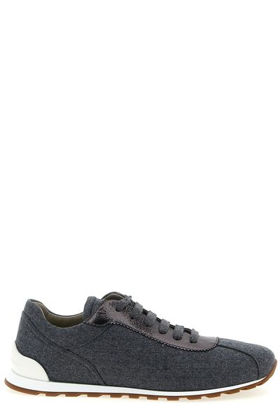 Brunello Cucinelli Lace-Up Low-Top Sneakers