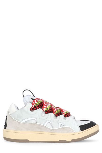 Lanvin Curb Round Toe Lace-Up Sneakers