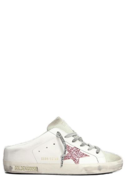 Golden Goose Deluxe Brand Super-Star Glittered Sabots Sneakers