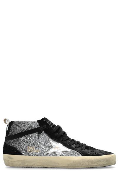 Golden Goose Deluxe Brand Glitter Mid-Top Sneakers