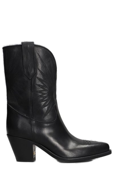Golden Goose Deluxe Brand Low Wish Star Pointed-Toe Boots