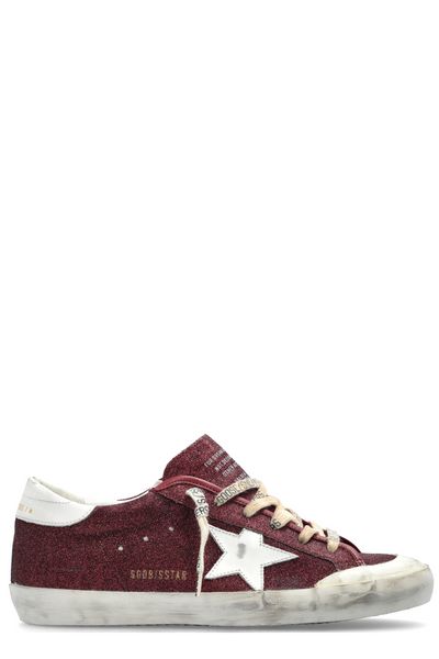 Golden Goose Deluxe Brand Super Star Glitter Low-Top Sneakers