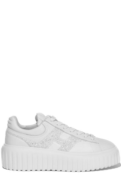 Hogan H-Stripe Platform Lace-Up Sneakers