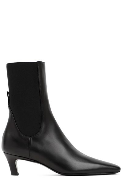 Totême Mid-Heel Square-Toe Ankle Boots