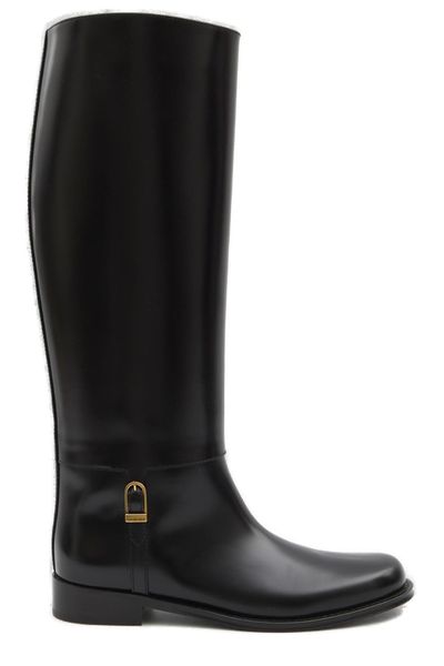 Saint Laurent Julia Logo Engraved Boots