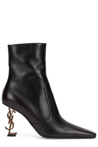Saint Laurent Opyum Pointed Toe Ankle Boots