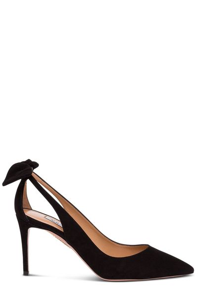 Aquazzura Bow Tie Pointed-Toe Pumps