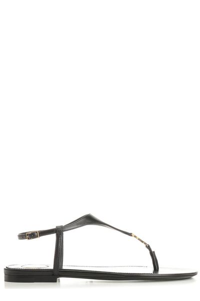 Saint Laurent Cassandra Logo Plaque Sandals