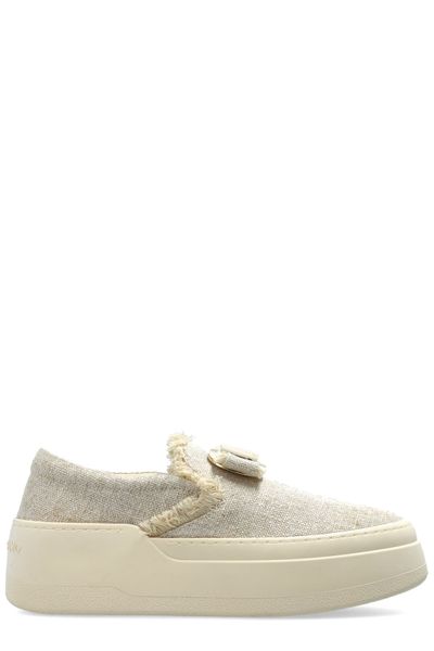 Ferragamo Logo Plaque Platform Shoes