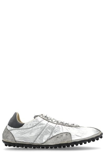 Maison Margiela Metallic Lace-Up Sneakers