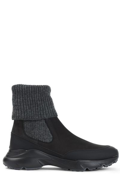 Tod's Round-Toe Knitted Ankle Boots