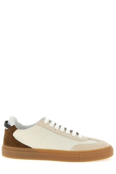 Brunello Cucinelli Precious Loop Detailed Lace-Up Sneakers