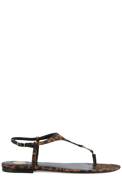 Saint Laurent Cassandra Leopard Printed Sandals