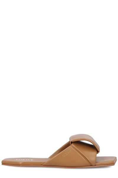 Loewe Logo Embossed Flat Sandals