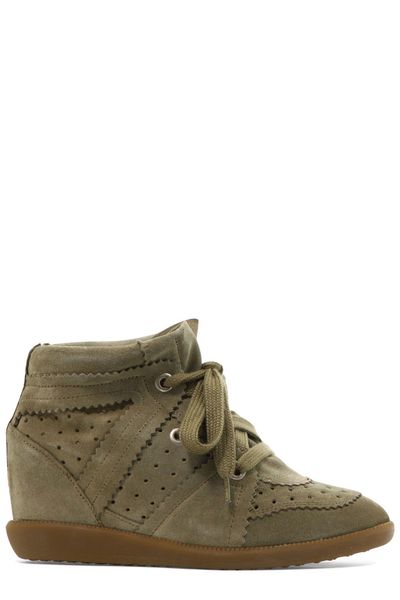 Isabel Marant Bobby Lace-Up Wedge Sneakers