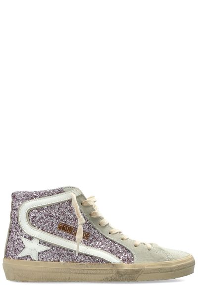 Golden Goose Deluxe Brand Slide Glittered High-Top Sneakers