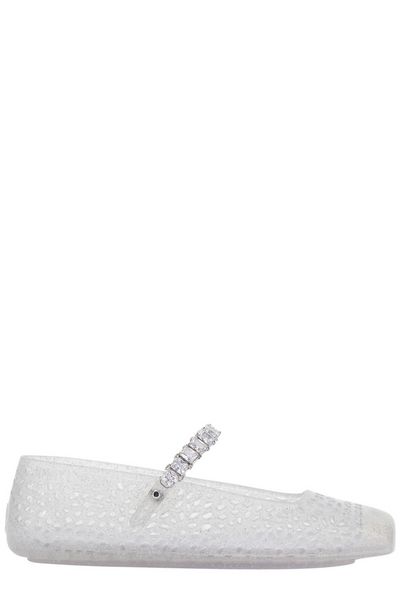 Jimmy Choo The Jelly Embellished Ballerina Flats