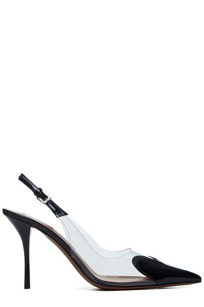 Alaïa Le Coeur Pointed Toe Slingback Pumps