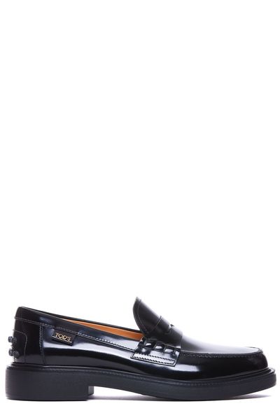 Tod's Logo Plaque Slip-On Loafers