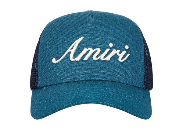 AMIRI Amiri Script Trucker Hat Teal