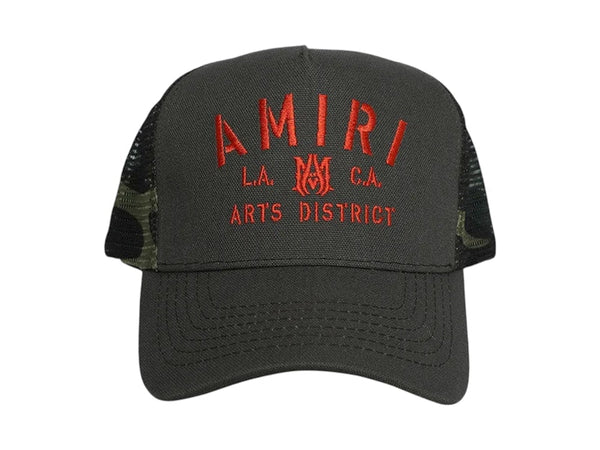 AMIRI Amiri Stencil Trucker Hat Military Green