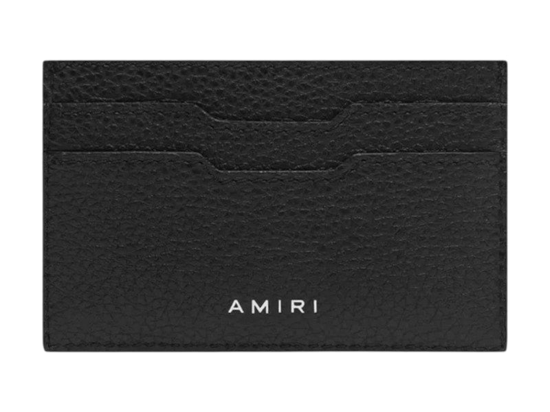 Iconic Embossed Leather Card Holder Black