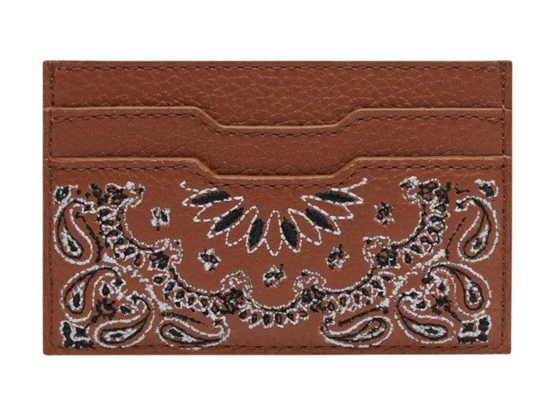 Leather Bandana Card Holder Brown