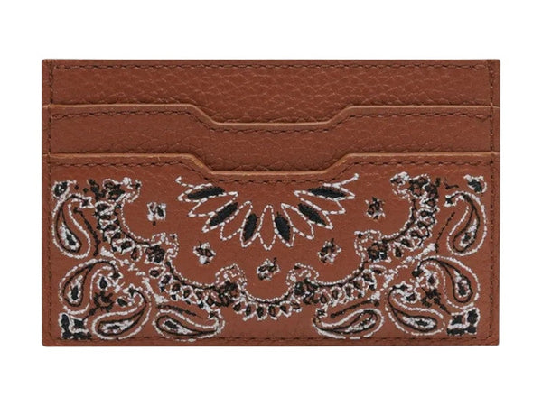 Leather Bandana Card Holder Brown