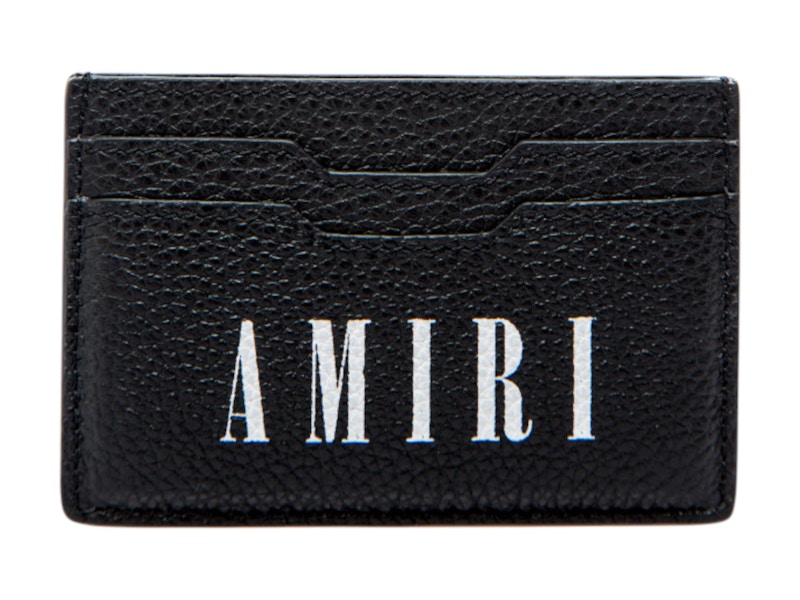 Logo Leather Card Holder Black