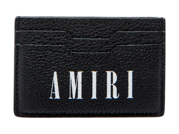 Logo Leather Card Holder Black