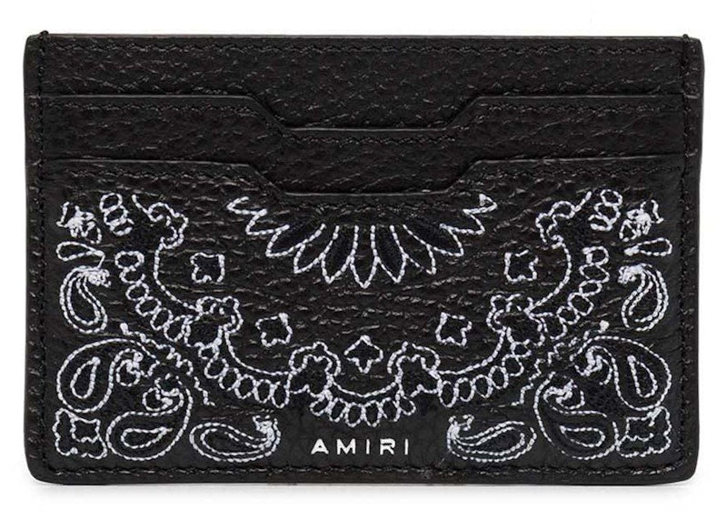 Pebbled Bandana Card Holder Black