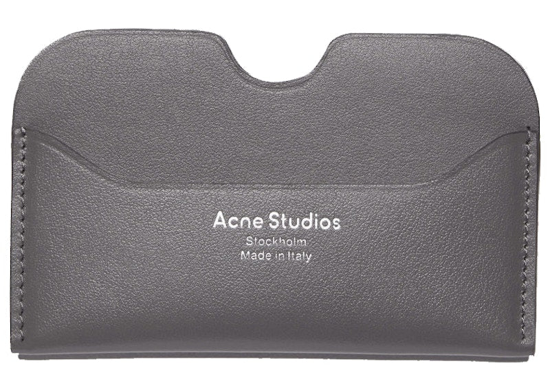 Leather Card Case Dark Grey