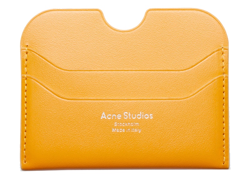 Leather Card Holder Pumpkin Orange