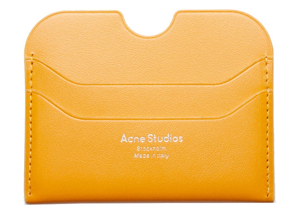 Leather Card Holder Pumpkin Orange