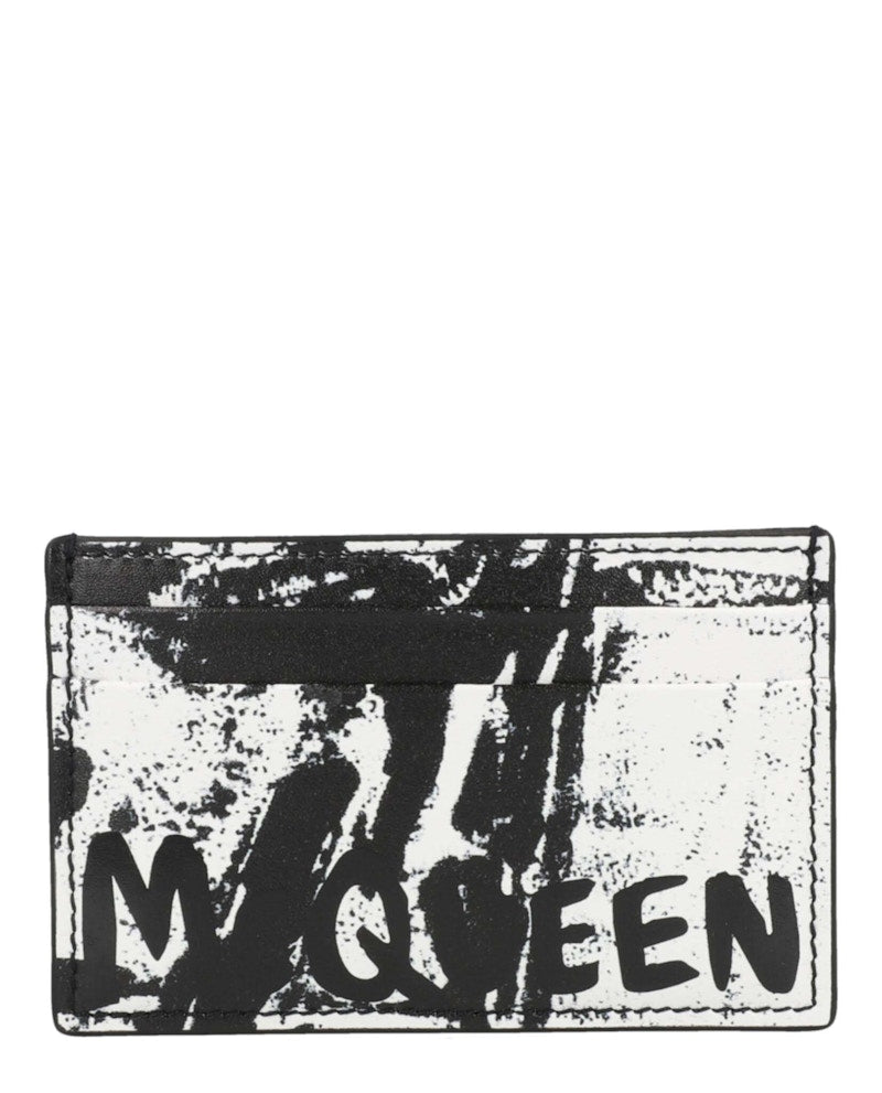 Graffiti Logo Card Holder Black/White