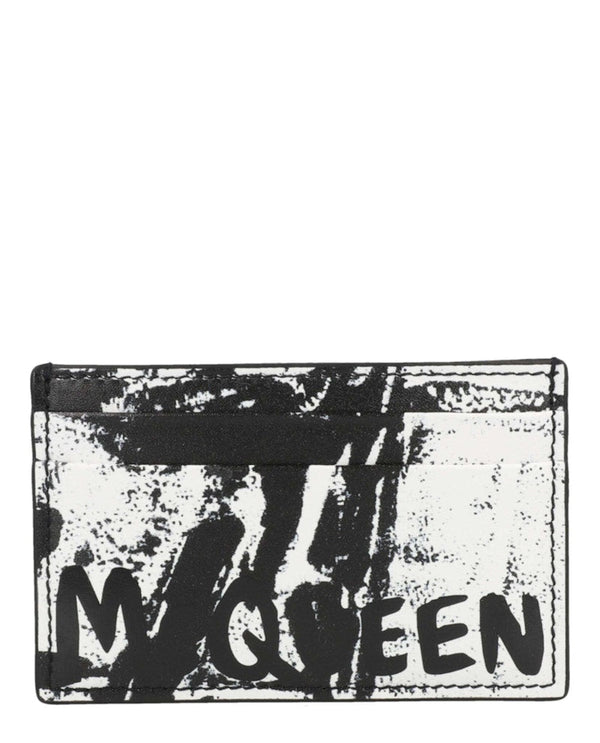 Graffiti Logo Card Holder Black/White