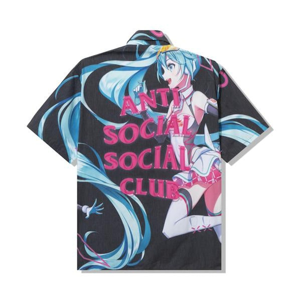 Anti Social Social Club x Good Smile Racing Hatsune Miku Button Up Black