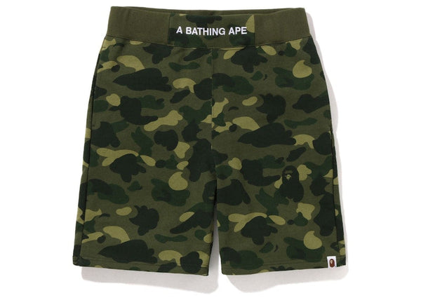 BAPE Color Camo Sweat Shorts (SS22) Green