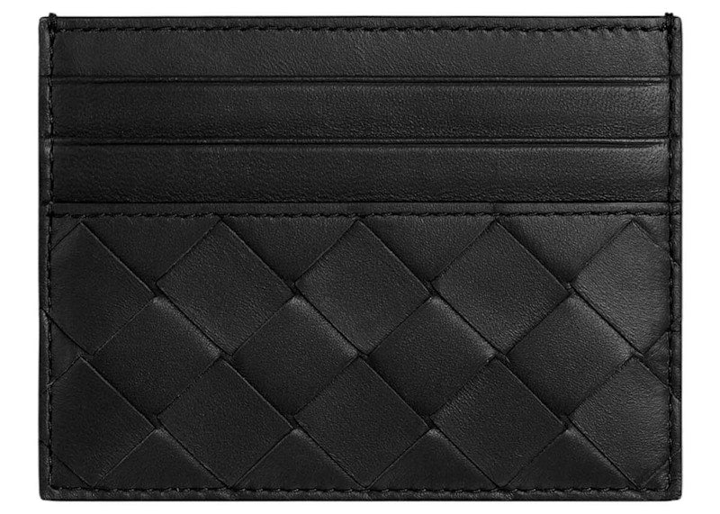 Intrecciato Card Case Black