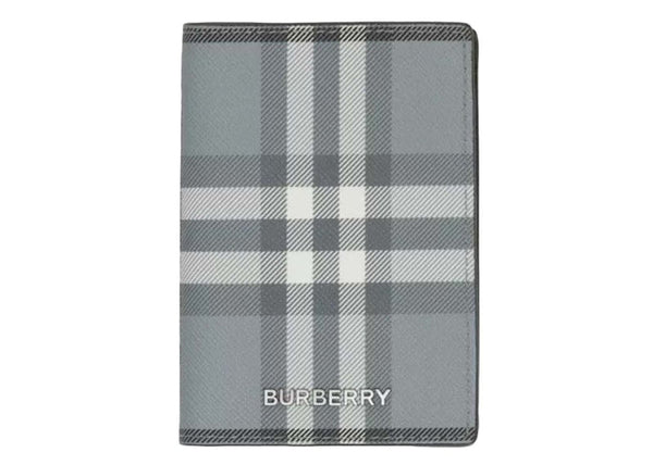 Vintage Check Folding Card Case Storm Grey
