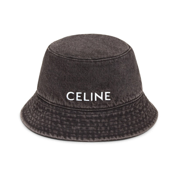 Celine Denim Bucket Hat Black