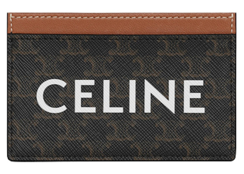 Print Triomphe Card Holder Tan
