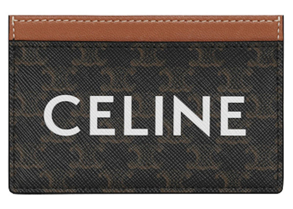 Print Triomphe Card Holder Tan