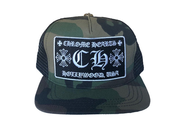 Chrome Hearts CH Hollywood Trucker Hat Camo/Black